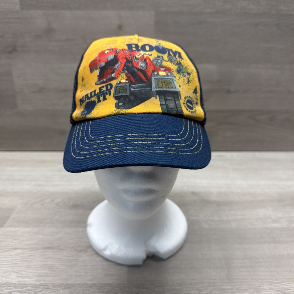 Dinotrux  NAVY & YELLOW BASEBALL CAP BOYS YOUTH  TY-RUX DINASAUR VERY NICE